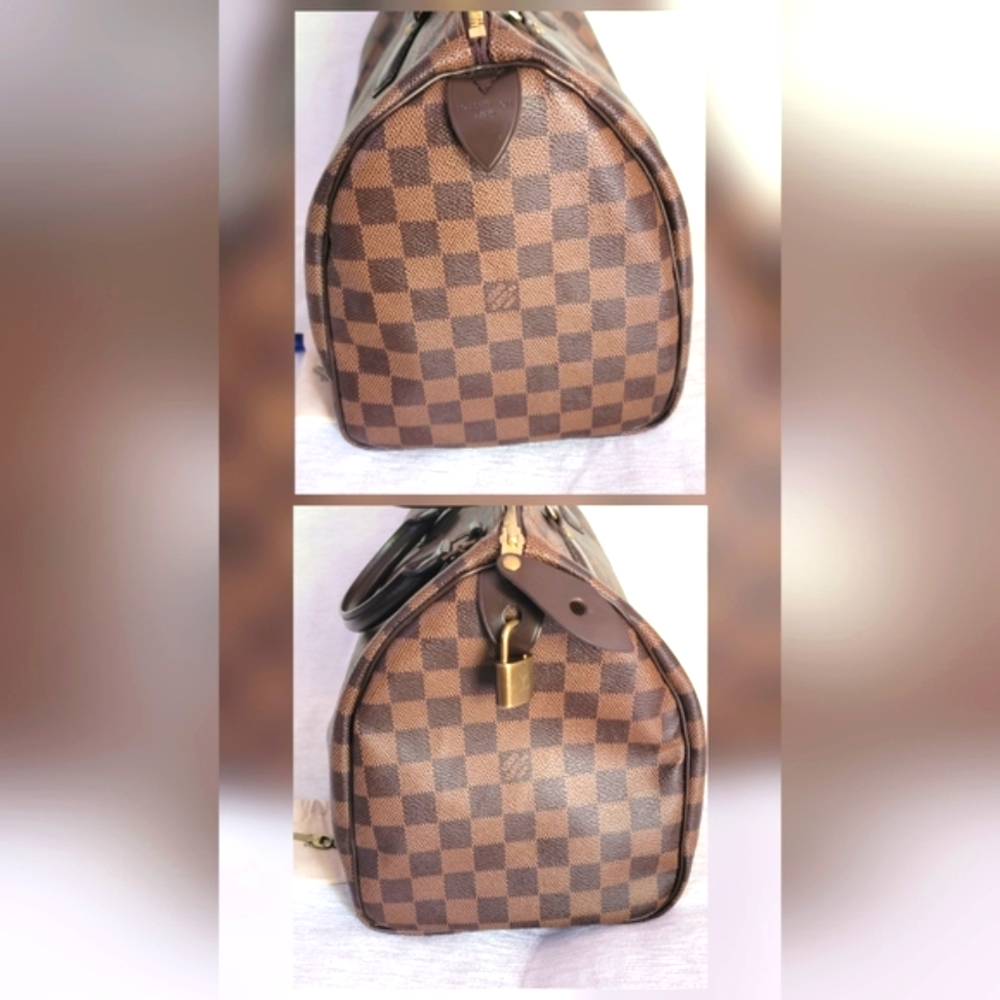 Auth 💞 Louis Vuitton Damier Ebene Speedy 30 - Picture 9 of 14